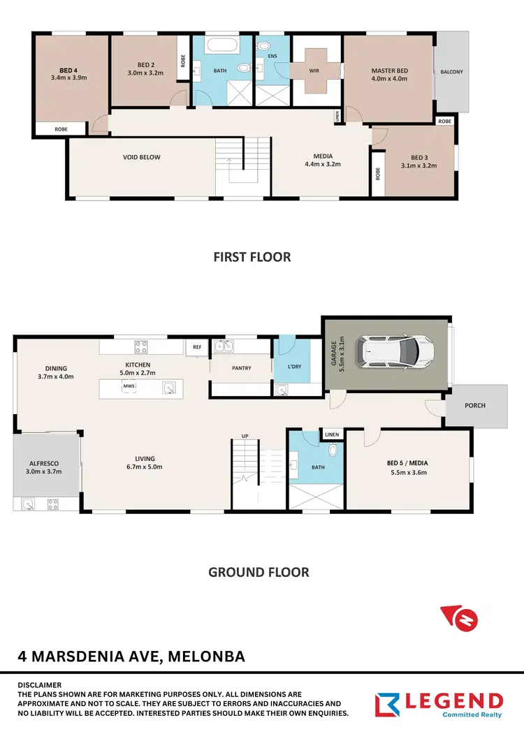 Floorplan of Homely house listing, 4 Marsdenia Av (Melonba), Marsden Park NSW 2765