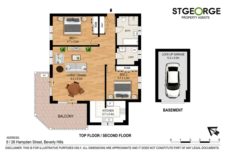 Floorplan of Homely apartment listing, 9/26 Hampden Street, Beverly Hills NSW 2209