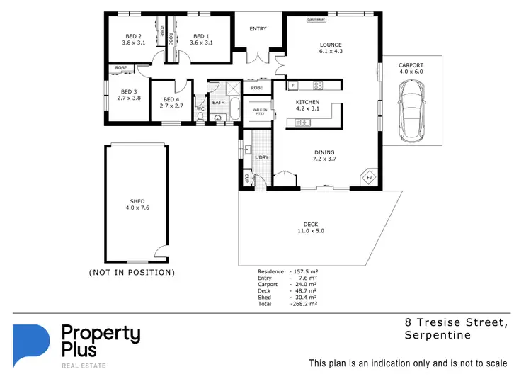 Floorplan of Homely house listing, 8 Tresise Street, Serpentine VIC 3517
