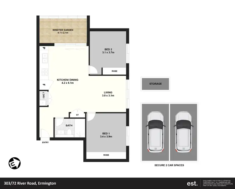 Floorplan of Homely apartment listing, 303/72 River Road, Ermington NSW 2115