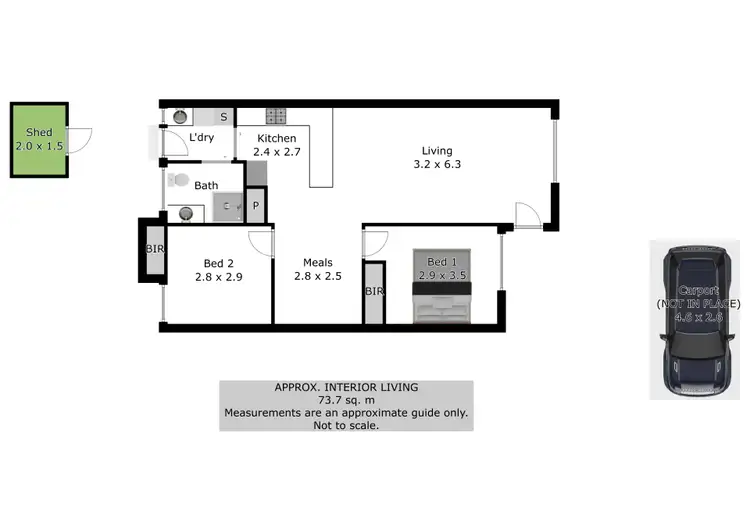 Floorplan of Homely unit listing, 2/4 Owen Court, Lavington NSW 2641