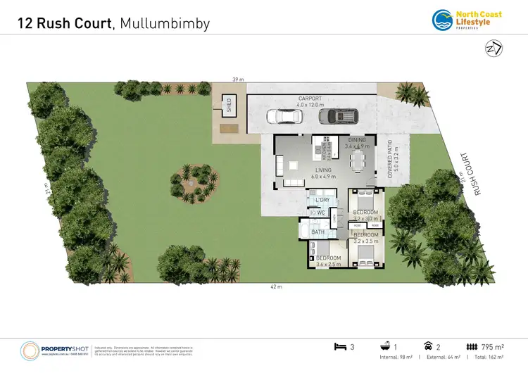 Floorplan of Homely house listing, 12 Rush Court, Mullumbimby NSW 2482