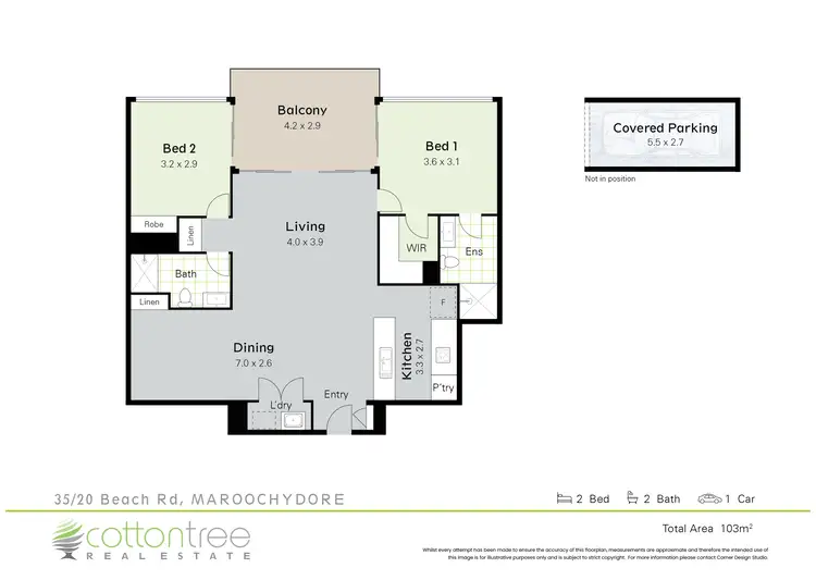Floorplan of Homely unit listing, 35/20 BEACH ROAD, Maroochydore QLD 4558