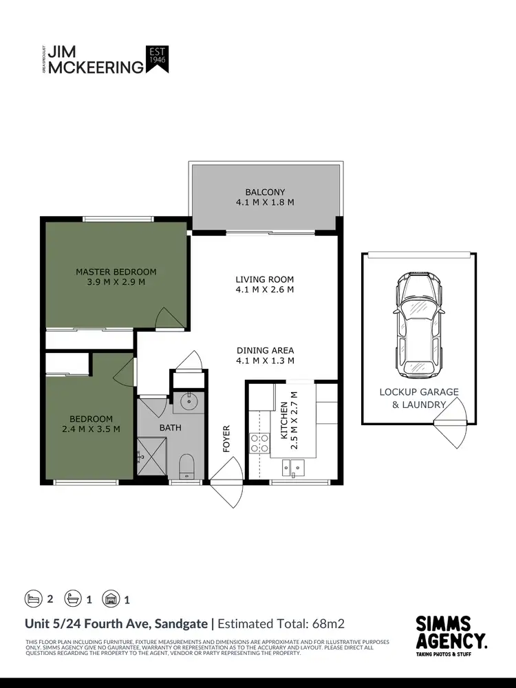 Floorplan of Homely unit listing, 5/24 FOURTH Avenue, Sandgate QLD 4017