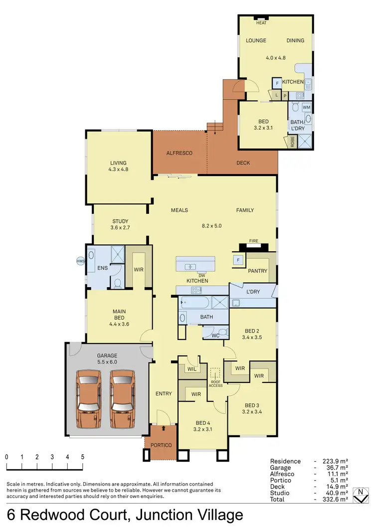 Floorplan of Homely house listing, 6 Redwood Court, Junction Village VIC 3977