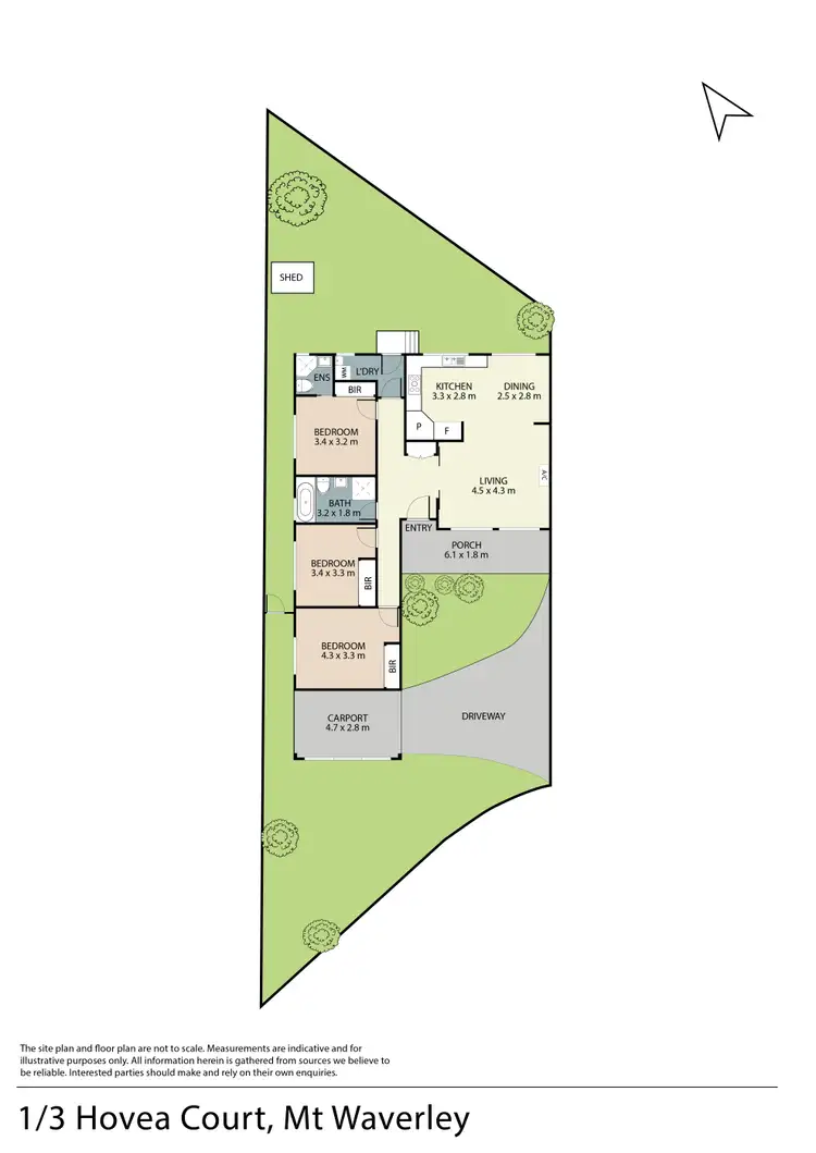 Floorplan of Homely townhouse listing, 1/3 Hovea Court, Mount Waverley VIC 3149