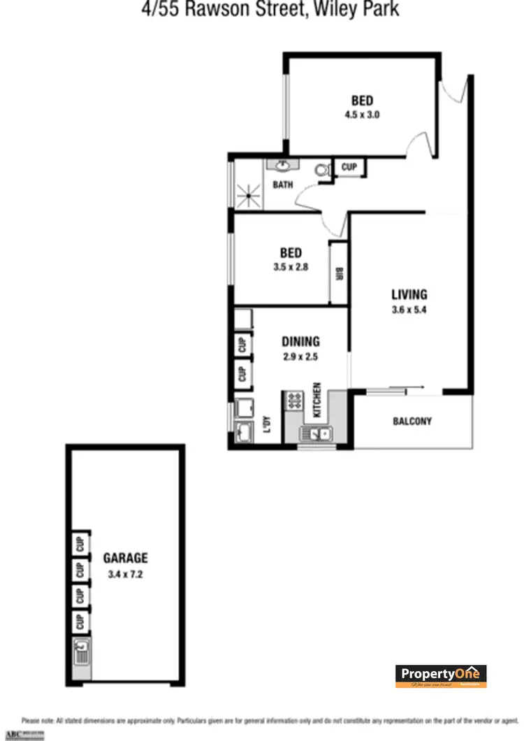 Floorplan of Homely unit listing, 4/55 Rawson Street, Wiley Park NSW 2195