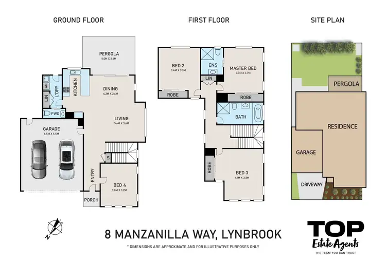 Floorplan of Homely house listing, 8 Manzanilla Way, Lynbrook VIC 3975