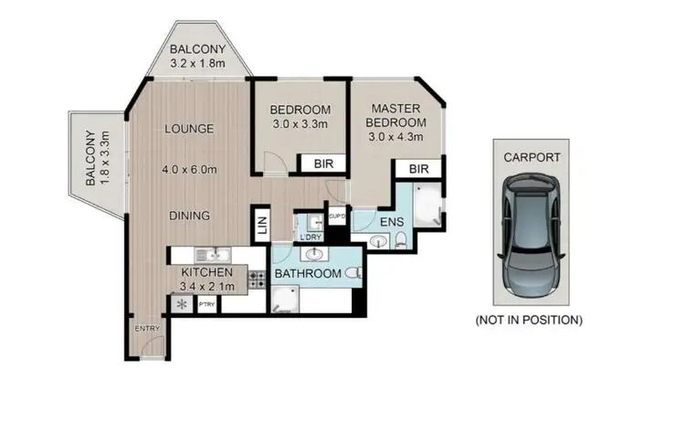 Floorplan of Homely apartment listing, 23/67 Albatross Avenue, Miami QLD 4220
