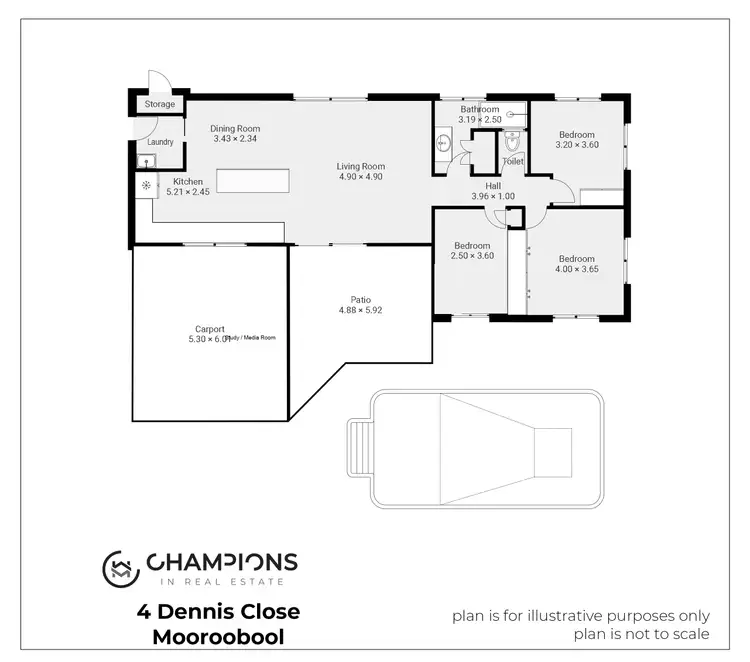 Floorplan of Homely house listing, 4 Dennis Close, Mooroobool QLD 4870