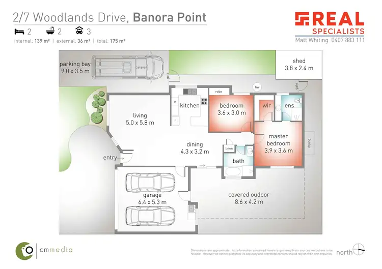 Floorplan of Homely semi-detached listing, 2/7 Woodlands Drive, Banora Point NSW 2486