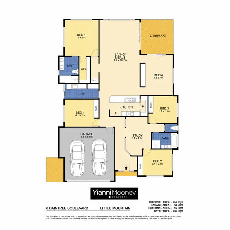 Floorplan of Homely house listing, 6 Daintree Boulevard, Little Mountain QLD 4551