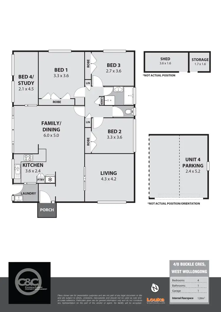 Floorplan of Homely villa listing, 4/8 Buckle Crescent, West Wollongong NSW 2500