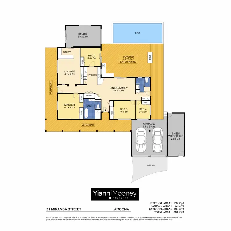 Floorplan of Homely house listing, 21 Miranda Street, Aroona QLD 4551