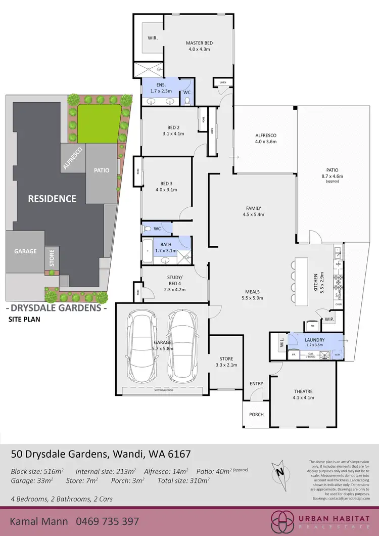 Floorplan of Homely house listing, 50 Drysdale Gardens, Wandi WA 6167
