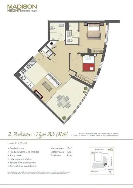 Floorplan of Homely apartment listing, 405/35 Campbell Street, Bowen Hills QLD 4006