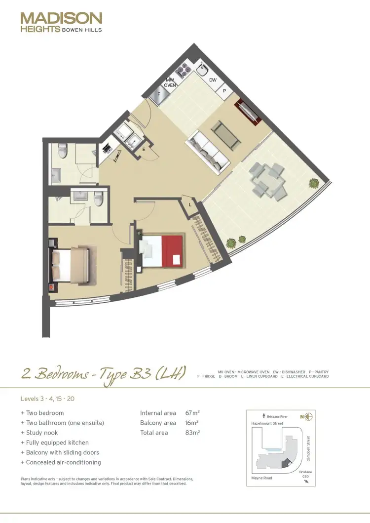 Floorplan of Homely apartment listing, 1704/35 Campbell Street, Bowen Hills QLD 4006
