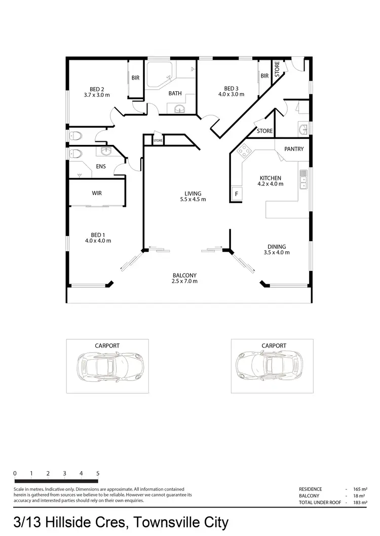 Floorplan of Homely apartment listing, 3/13 Hillside Crescent, Townsville City QLD 4810