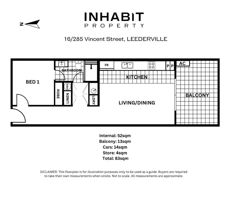Floorplan of Homely apartment listing, 8/285 Vincent Street, Leederville WA 6007