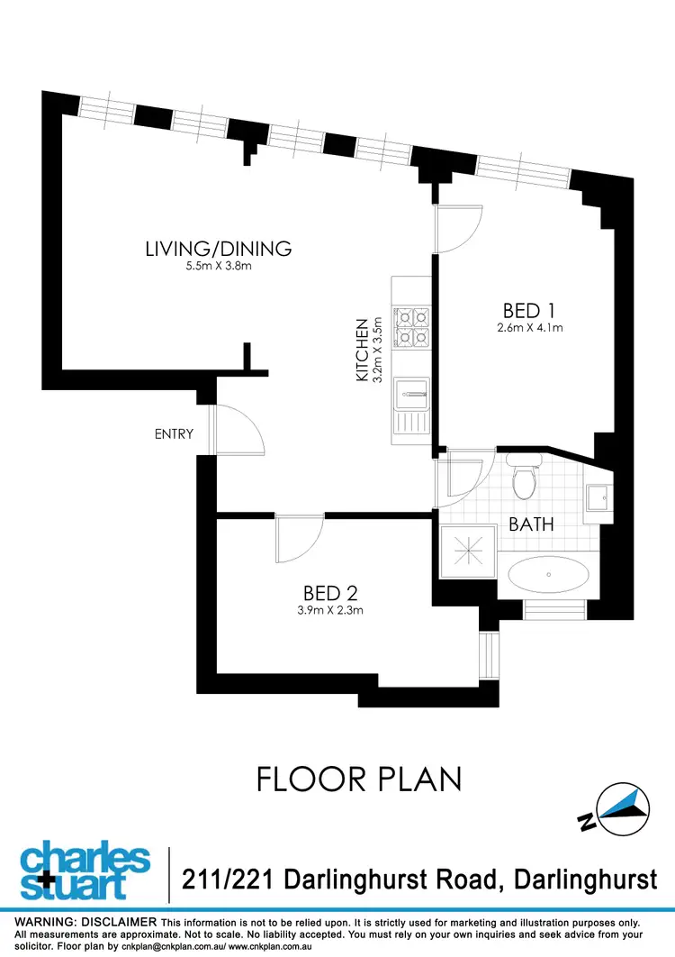 Floorplan of Homely apartment listing, 211/221-223 Darlinghurst Road, Darlinghurst NSW 2010