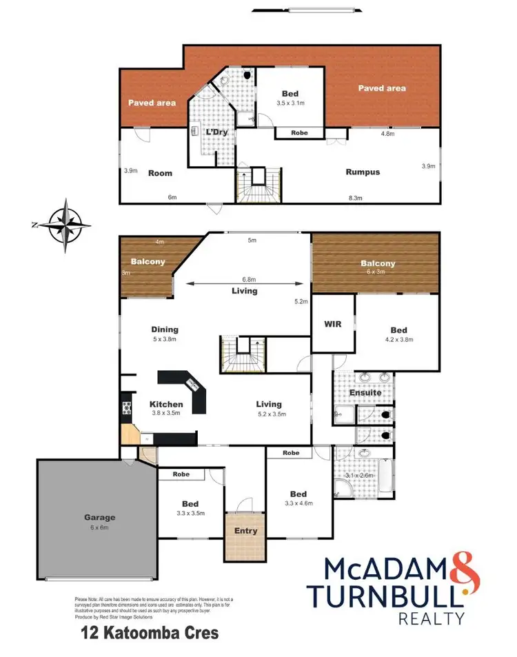 Floorplan of Homely house listing, 12 Katoomba Crescent, Prince Henry Heights QLD 4350