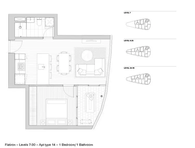 Floorplan of Homely unit listing, 1514/179 Alfred Street, Fortitude Valley QLD 4006