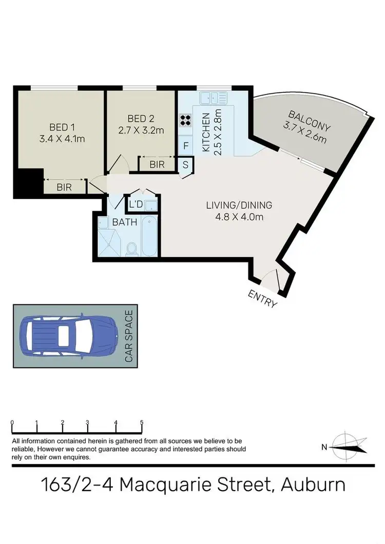 Floorplan of Homely apartment listing, 163/2 Macquarie Road, Auburn NSW 2144