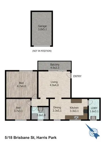 Floorplan of Homely apartment listing, 18 Brisbane Street, Harris Park NSW 2150