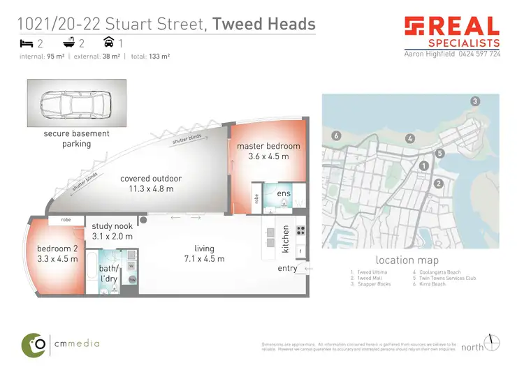 Floorplan of Homely unit listing, 1021/18-20 Stuart Street, Tweed Heads NSW 2485