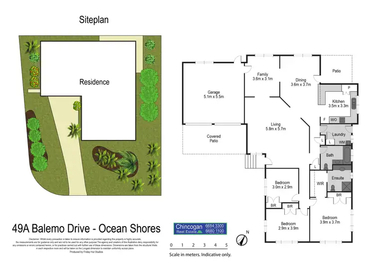 Floorplan of Homely house listing, 49A Balemo Drive, Ocean Shores NSW 2483