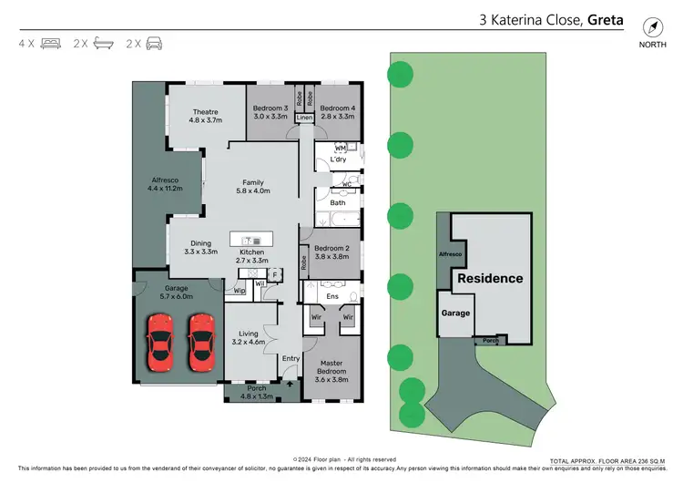 Floorplan of Homely house listing, 3 Katerina Close, Greta NSW 2334
