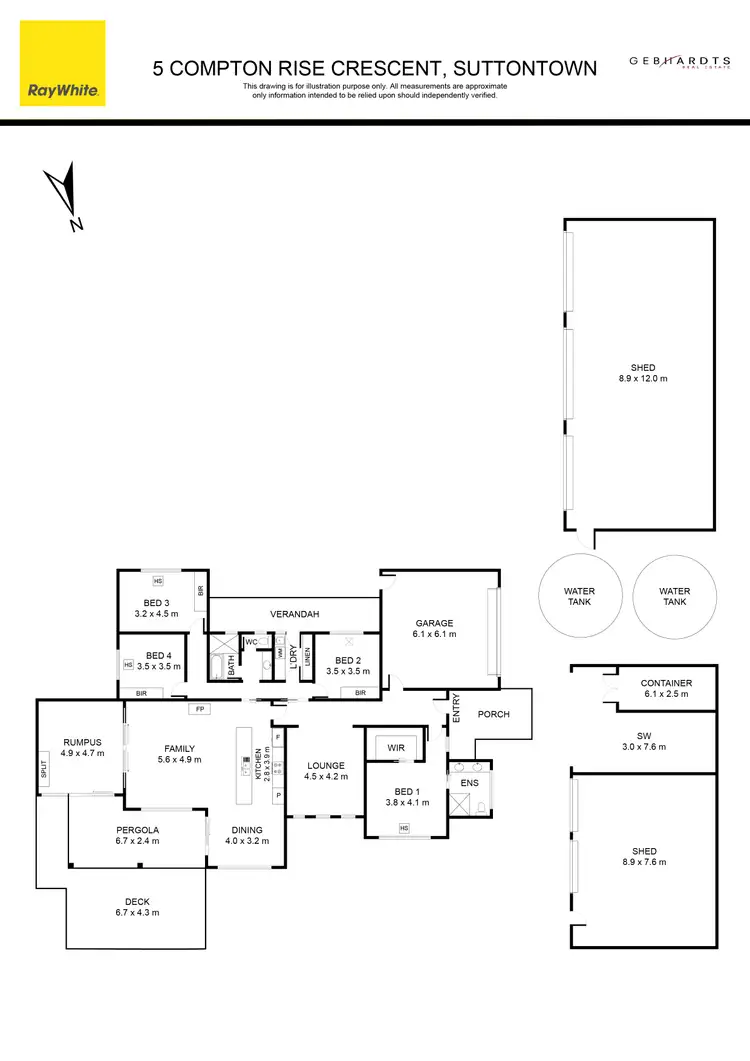 Floorplan of Homely house listing, 5 Compton Rise Crescent, Suttontown SA 5291