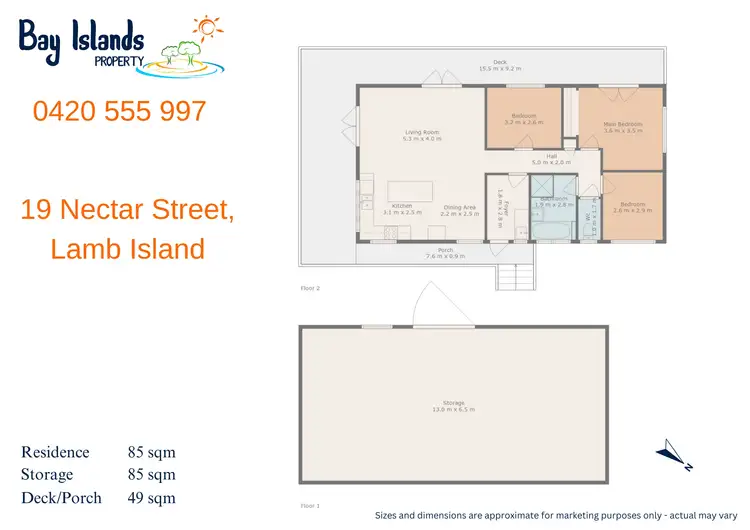 Floorplan of Homely house listing, 19 Nectar Street, Lamb Island QLD 4184