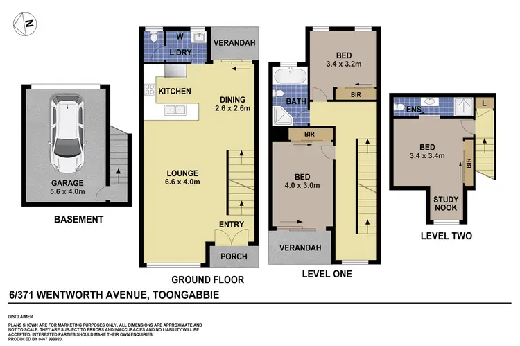 Floorplan of Homely townhouse listing, 6/367-371 Wentworth Avenue, Toongabbie NSW 2146