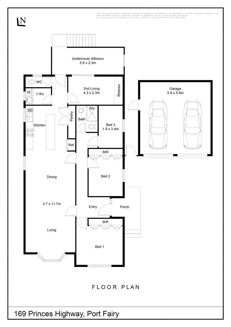 Floorplan of Homely house listing, 169 Princes Highway, Port Fairy VIC 3284