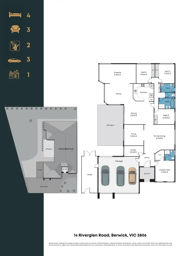 Floorplan of Homely house listing, 14 Riverglen Road, Berwick VIC 3806