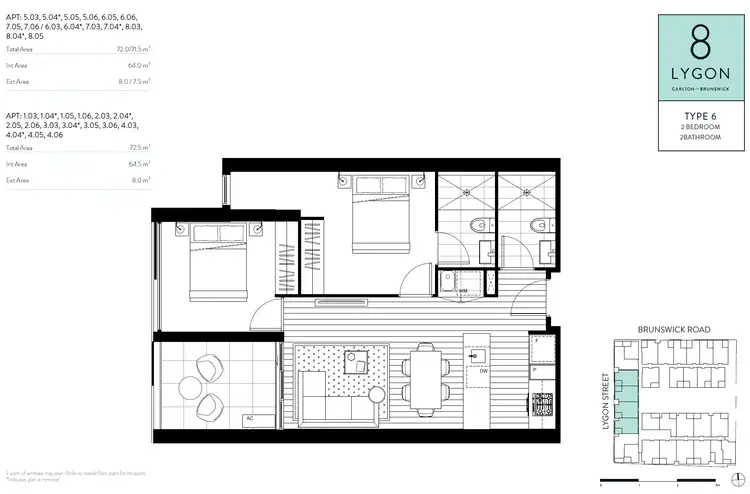 Floorplan of Homely apartment listing, 306/8 Lygon Street, Brunswick East VIC 3057