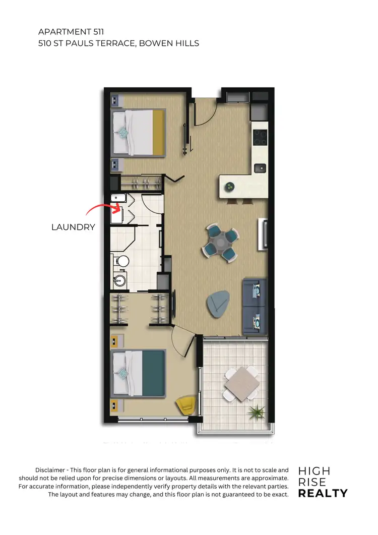 Floorplan of Homely apartment listing, 511/510 Saint Pauls Terrace, Bowen Hills QLD 4006