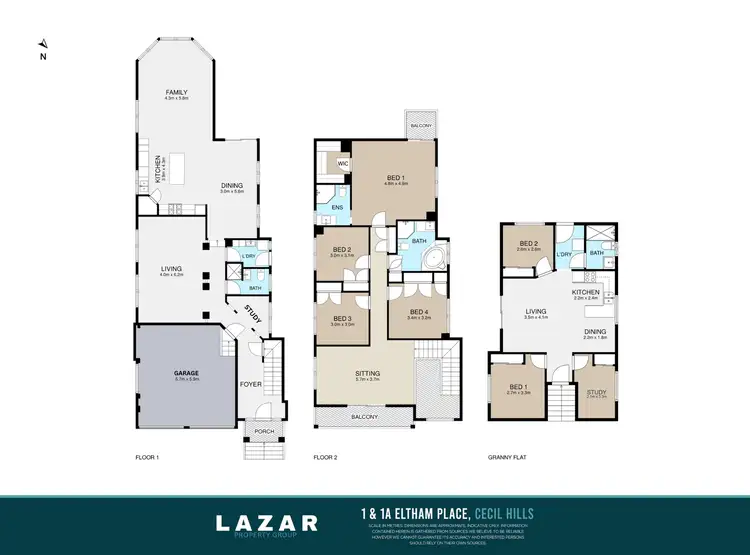 Floorplan of Homely house listing, 1 & 1a Eltham Place, Cecil Hills NSW 2171
