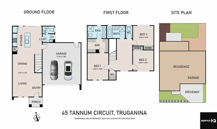 Floorplan of Homely townhouse listing, 41 Tannum Circuit, Truganina VIC 3029