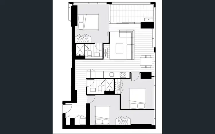 Floorplan of Homely apartment listing, 1502/38 Rose Lane, Melbourne VIC 3000