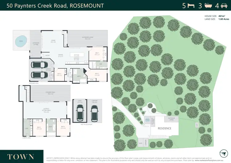 Floorplan of Homely house listing, 50 Paynters Creek Road, Rosemount QLD 4560