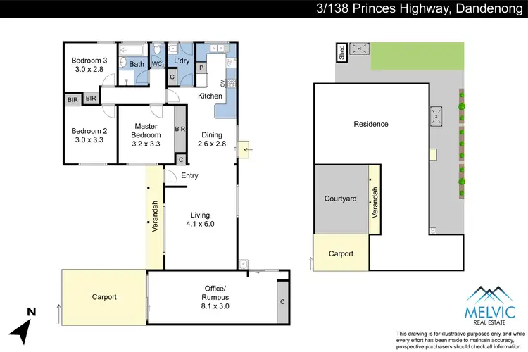 Floorplan of Homely unit listing, 3/138 Princes Highway, Dandenong VIC 3175