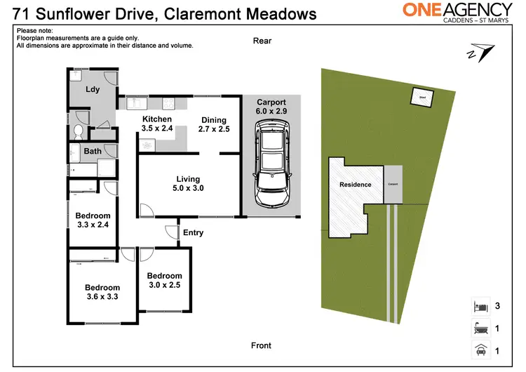 Floorplan of Homely house listing, 71 Sunflower Drive, Claremont Meadows NSW 2747