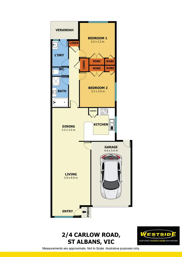 Floorplan of Homely unit listing, 2/4 Carlow Road, St Albans VIC 3021