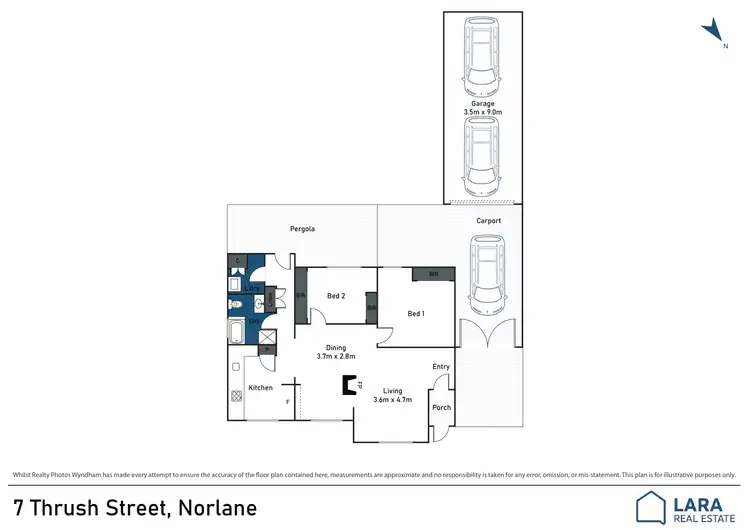Floorplan of Homely house listing, 7 Thrush Street, Norlane VIC 3214