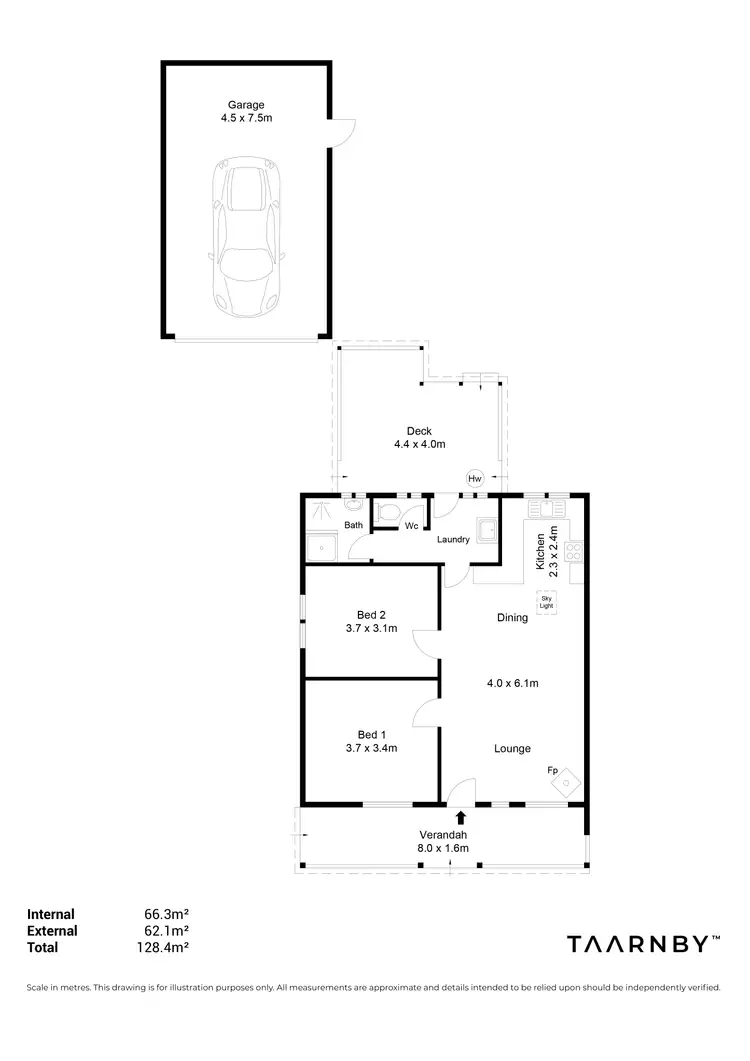 Floorplan of Homely house listing, 34 Seabourne Road, Taperoo SA 5017
