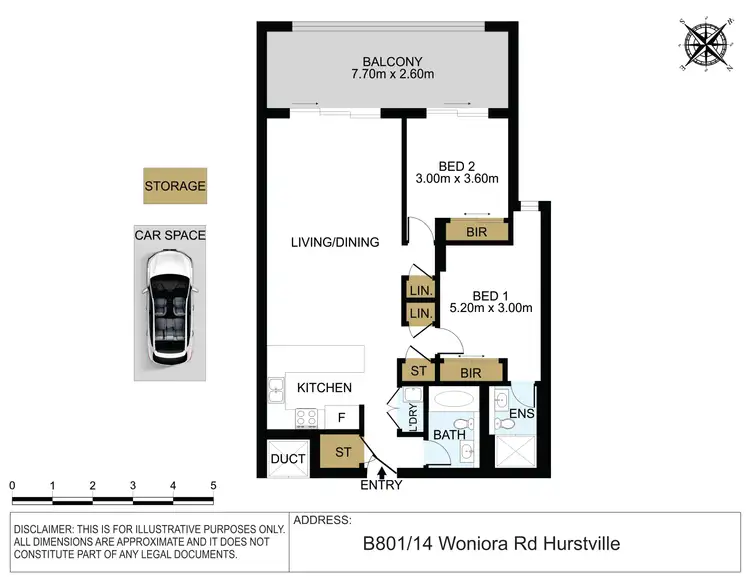 Floorplan of Homely apartment listing, 801/14 Woniora Road, Hurstville NSW 2220