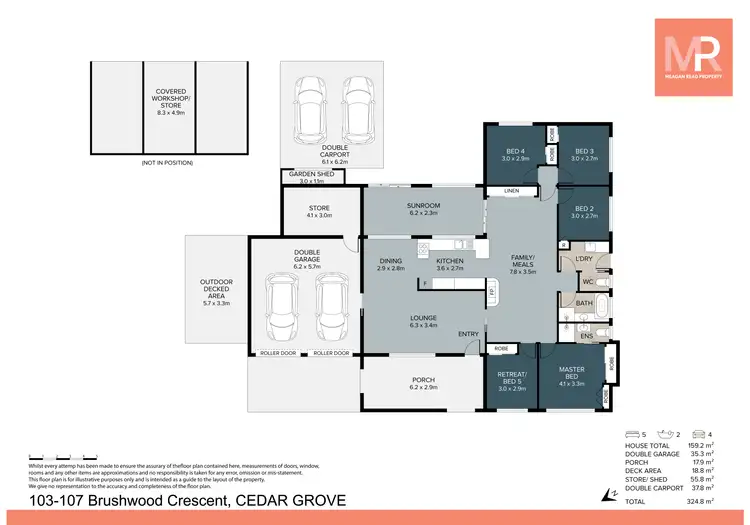Floorplan of Homely house listing, 103 Brushwood Crescent, Cedar Grove QLD 4285