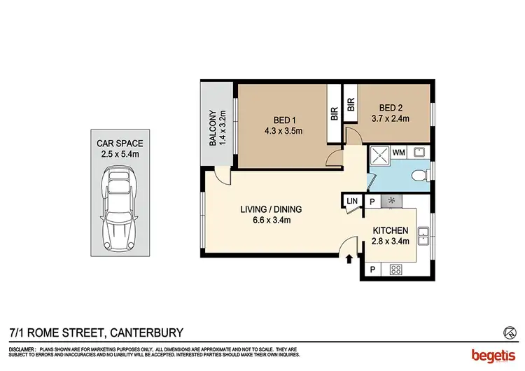 Floorplan of Homely apartment listing, 7/1 Rome Street, Canterbury NSW 2193